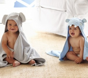 Pottery Barn Kids | Nursery Critter Wraps | click here to shop for these adorable towels 