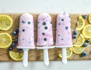 Blueberry & Lemon Froyo Popsicles
